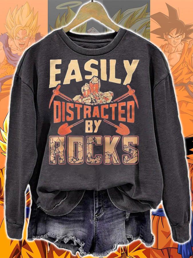 Easily Distracted By Rocks Geology Funny Geologist Gift Zip Shirt t-shirt sweatshirt