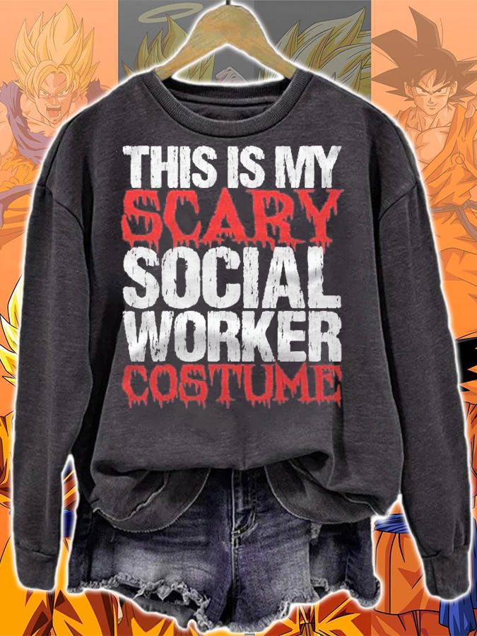 Halloween Scary Social Worker Costume Shirt t-shirt sweatshirt