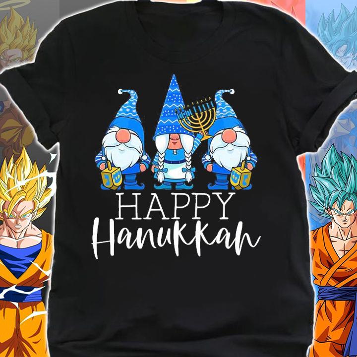 Happy Hanukkah Three Gnomes Jewish Gnome Lover T-Shirt t-shirt shirt