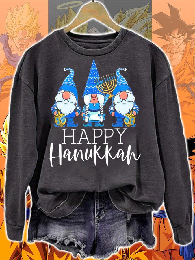 Happy Hanukkah Three Gnomes Jewish Gnome Lover T-Shirt t-shirt sweatshirt