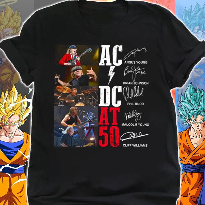 ACDC Band Member At 50 Signatures t-shirt shirt