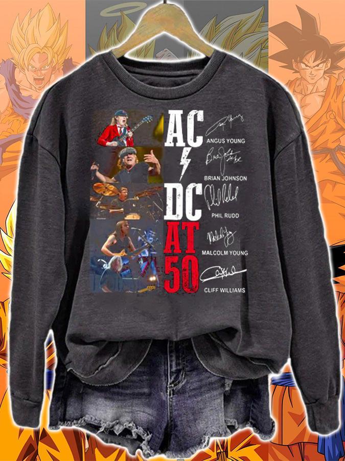 ACDC Band Member At 50 Signatures t-shirt sweatshirt