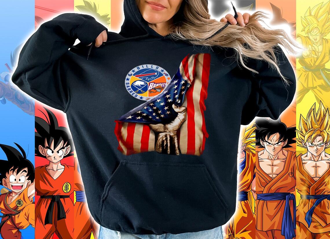 Buffalo Sports Team Buffalo Sabres Bills Bandits American Flag USA Hand t-shirt hoodie