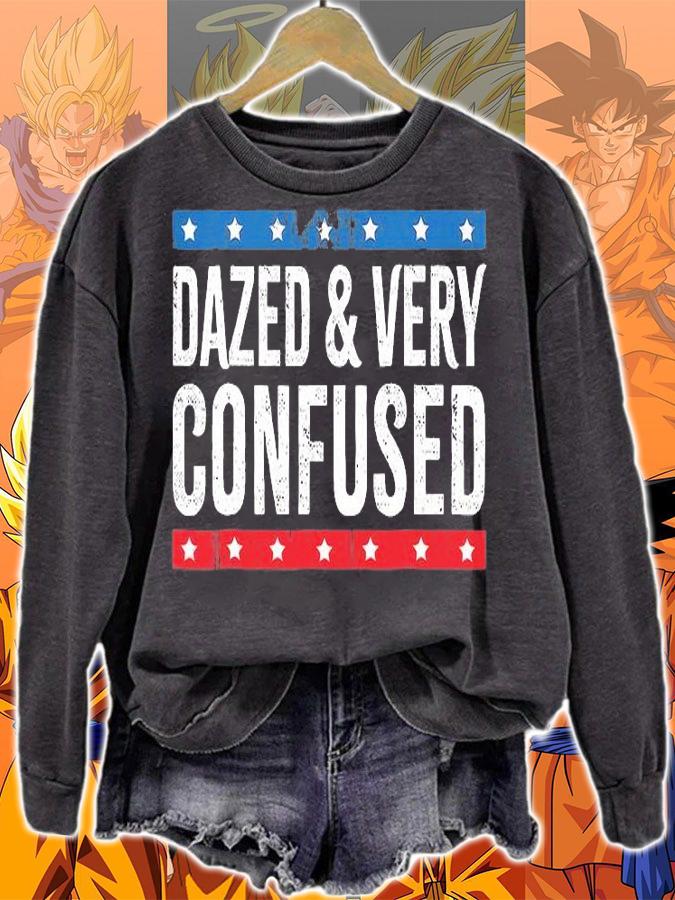 Vintage Old Biden Dazed And Very Confused USA Flag Retro T-Shirt t-shirt sweatshirt