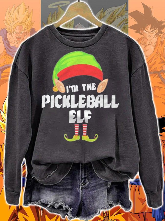 Funny Pickleball Elf Matching Family Group Pj Christmas Shirt t-shirt sweatshirt