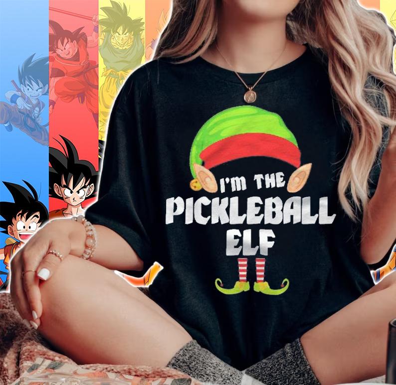 Funny Pickleball Elf Matching Family Group Pj Christmas Shirt t-shirt woman shirt