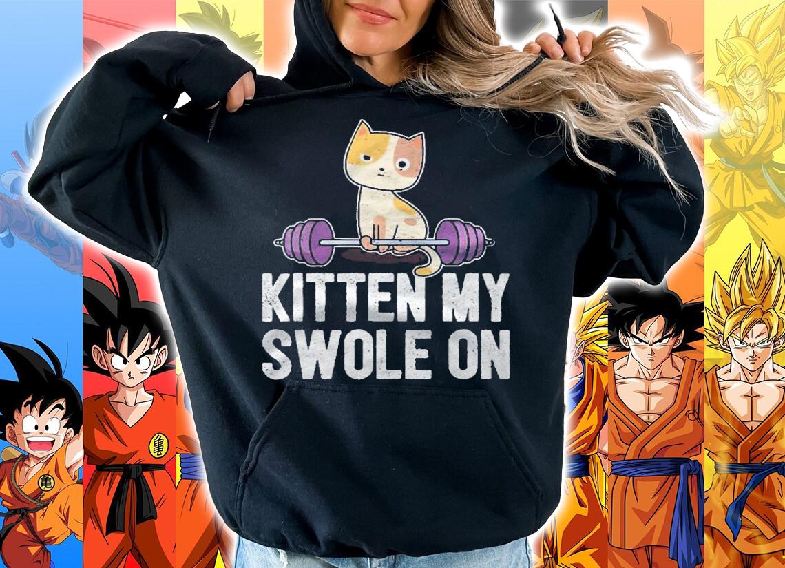 Funny Workout & Fitness Cat Saying I Kitten My Swole On Shirt t-shirt hoodie