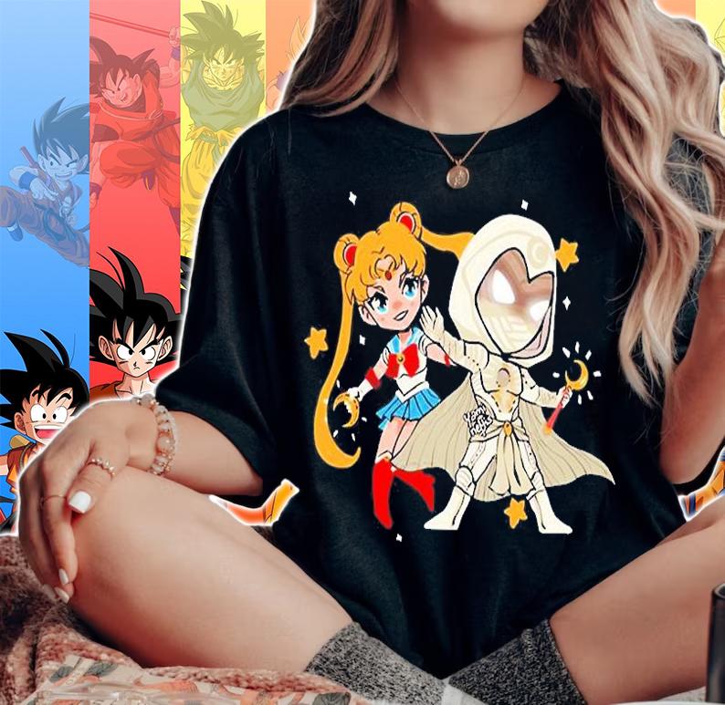 Gabi Tired Artist Sailor Moon Knight T-Shirt t-shirt woman shirt