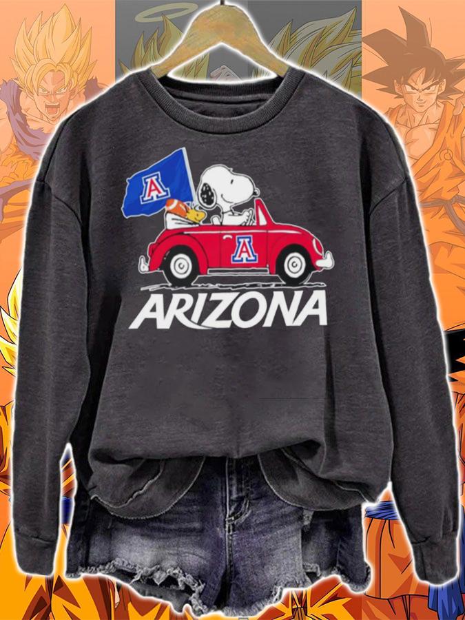 Arizona Wildcats X Snoopy And Woodstock t-shirt sweatshirt