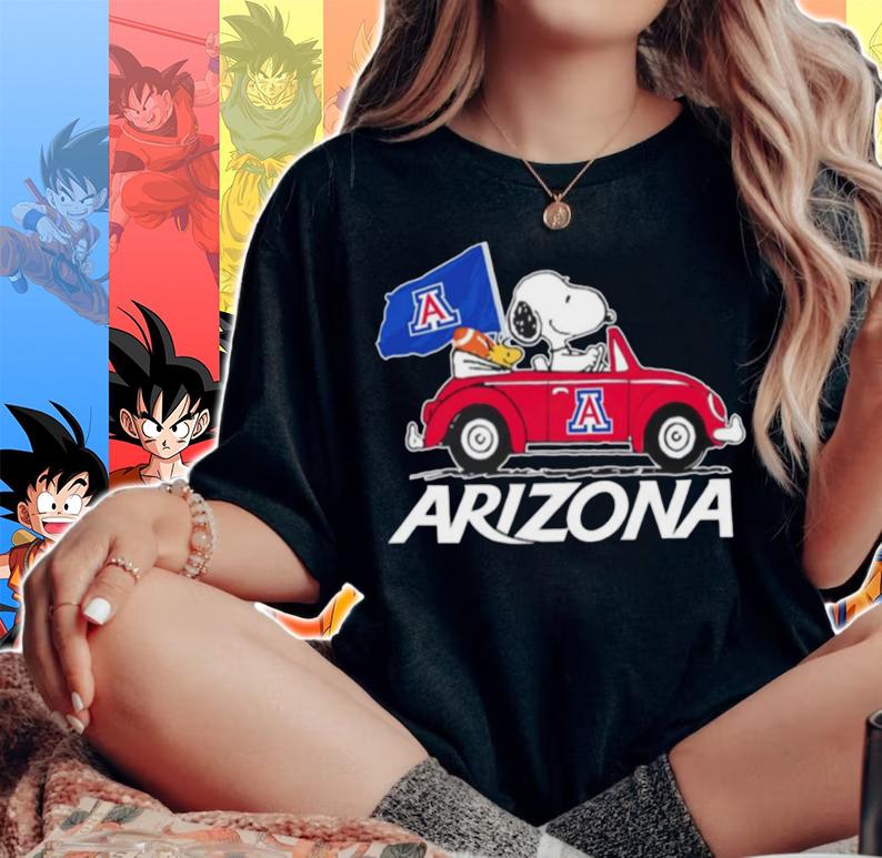 Arizona Wildcats X Snoopy And Woodstock t-shirt woman shirt