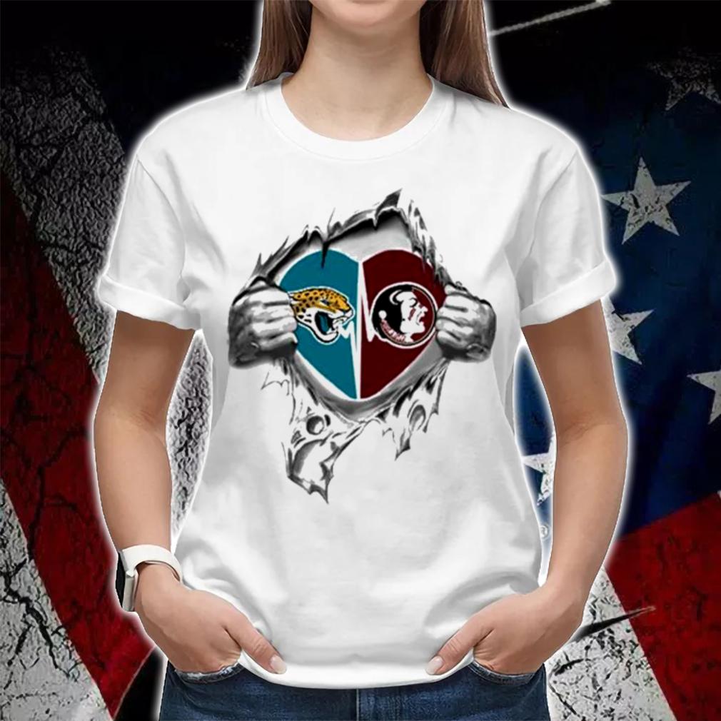 Blood Inside Me Jacksonville Jaguars And Florida State Seminoles t-shirt woman shirt