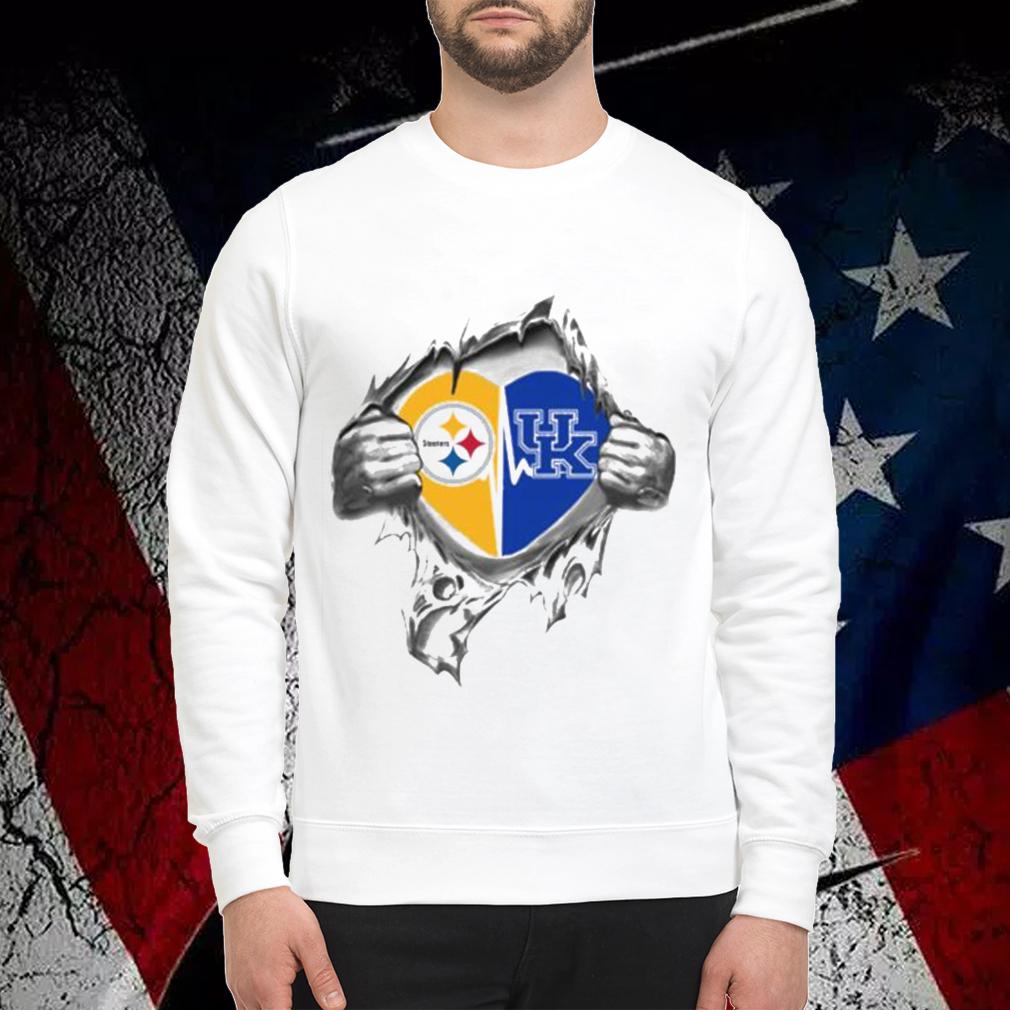 Blood Inside Me Pittsburgh Steelers And Kentucky Wildcats t-shirt sweatshirt