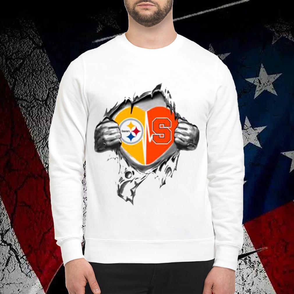 Blood Inside Me Pittsburgh Steelers And Syracuse Orange t-shirt sweatshirt