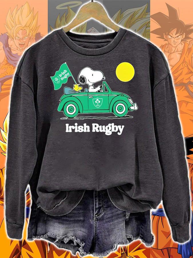 Irish Rugby Snoopy And Woodstock t-shirt sweatshirt