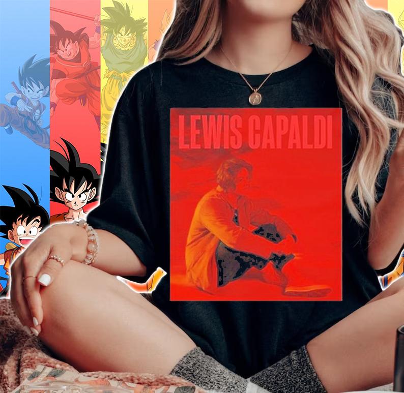 Lewis Capaldi  Album Cover Red Text T-Shirt t-shirt woman shirt