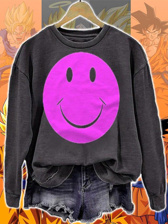 Pink Happy Smiling Face Retro 70S 80S Vintage Pocket Smiley Shirt t-shirt sweatshirt