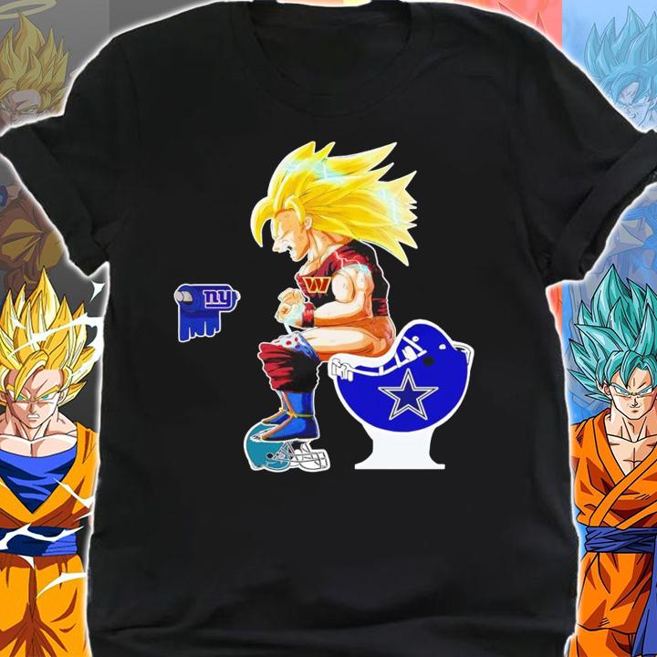Son Goku Washington Commanders toilet on New York Giants Dallas Cowboys Philadelphia Eagles t-shirt shirt