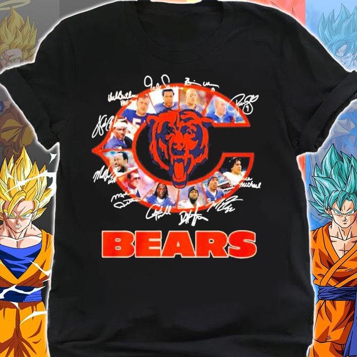 Chicago Bears players signatures t-shirt shirt