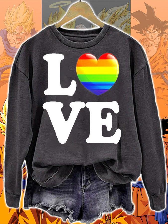 Love Gay Pride Rainbow Flag Homosexual Lgbt Pullover T-Shirt sweatshirt