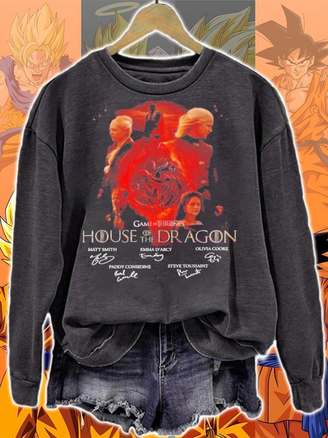 Game Of Thrones House Of The Dragon Characters Signatures Shirt sweatshirt