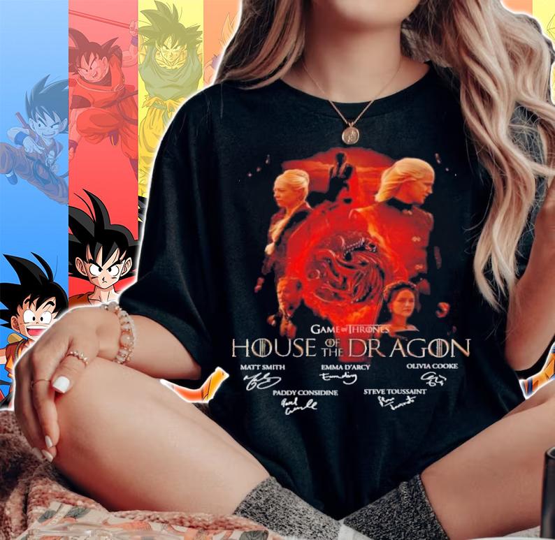 Game Of Thrones House Of The Dragon Characters Signatures Shirt woman shirt