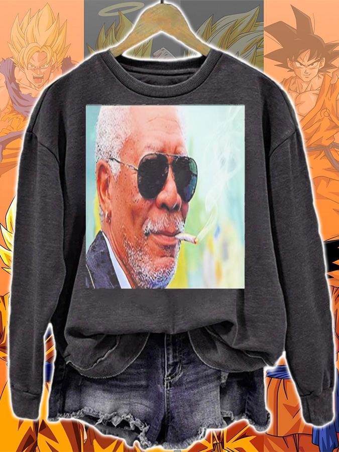 The Narrator Morgan Freeman Smoking Weed Shirt sweatshirt