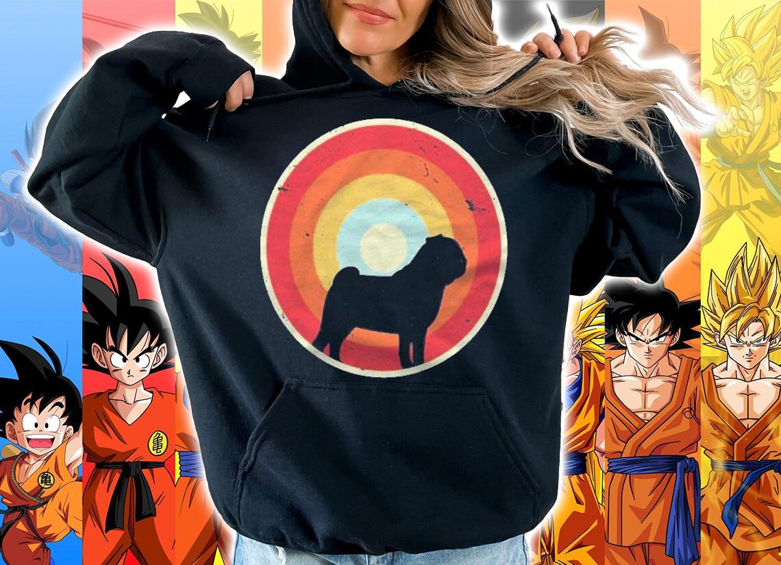 Retro Pug Dog Pet Lover Gift Shirt hoodie
