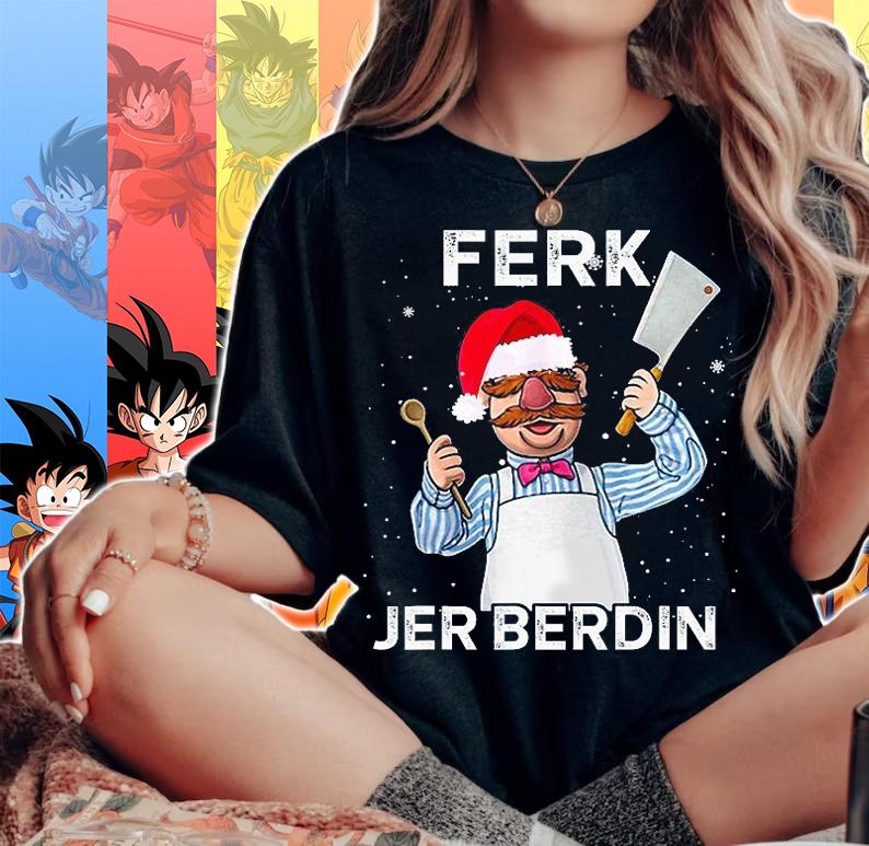 Santa Ferk Jer Berdin Kitchen Chef Knife Christmas Pajamas t-shirt woman shirt