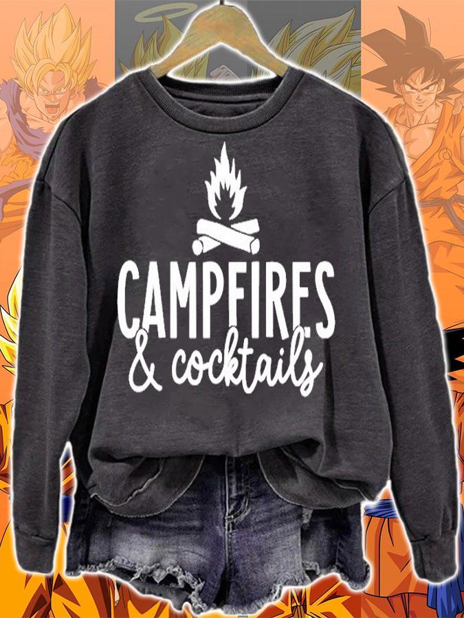 Campfires And Cocktails Camp Lover T-Shirt sweatshirt