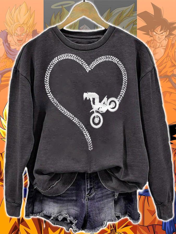 Dirt Bike Motocross Mx Rider Girl Heart T-shirt sweatshirt