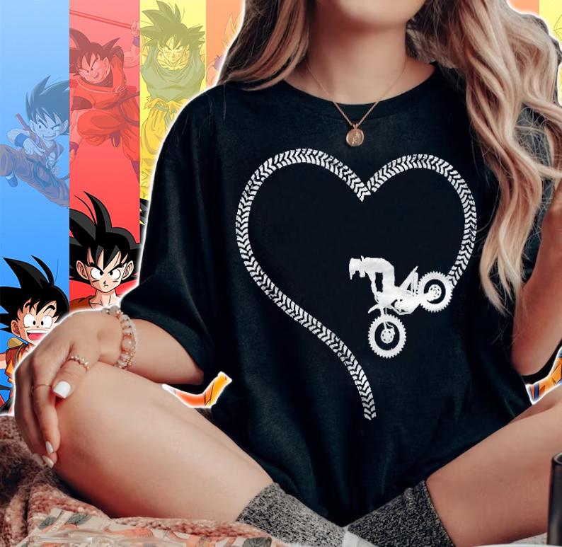 Dirt Bike Motocross Mx Rider Girl Heart T-shirt woman shirt