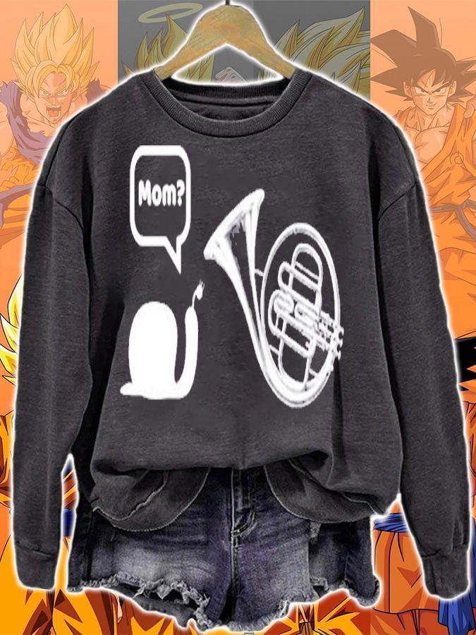French Horn Snail Mom Meme T-Shirt sweatshirt