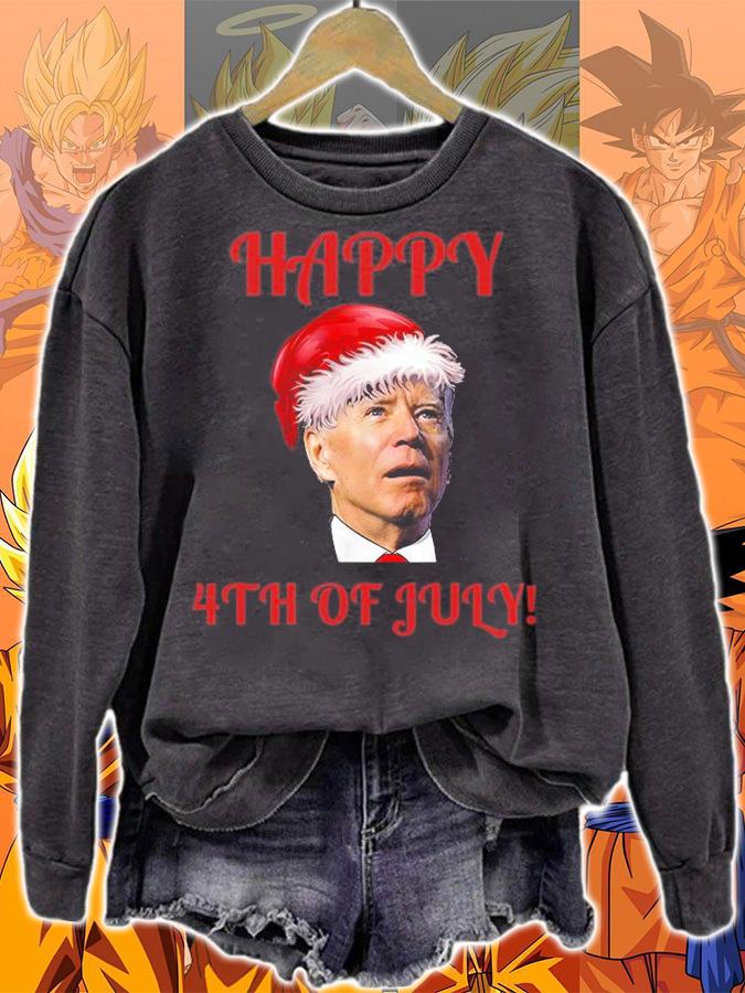 Funny Biden Christmas Happy 4th Of July Red Design T-Shirt sweatshirt