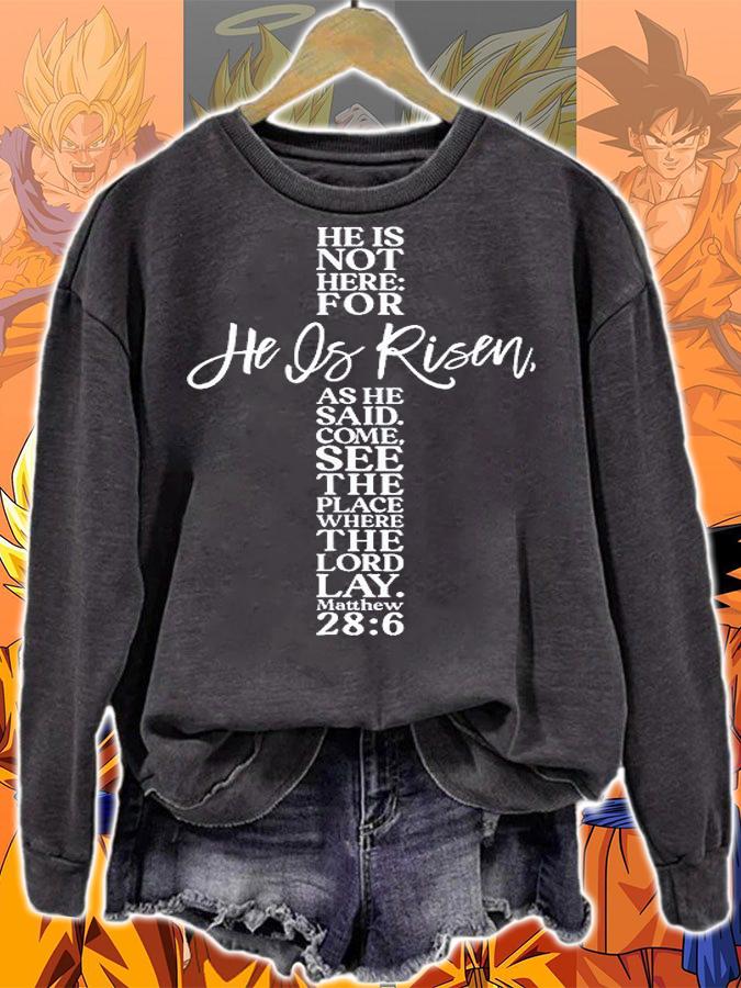 He Is Risen Indeed Christian Cross Easter Day T-Shirt sweatshirt