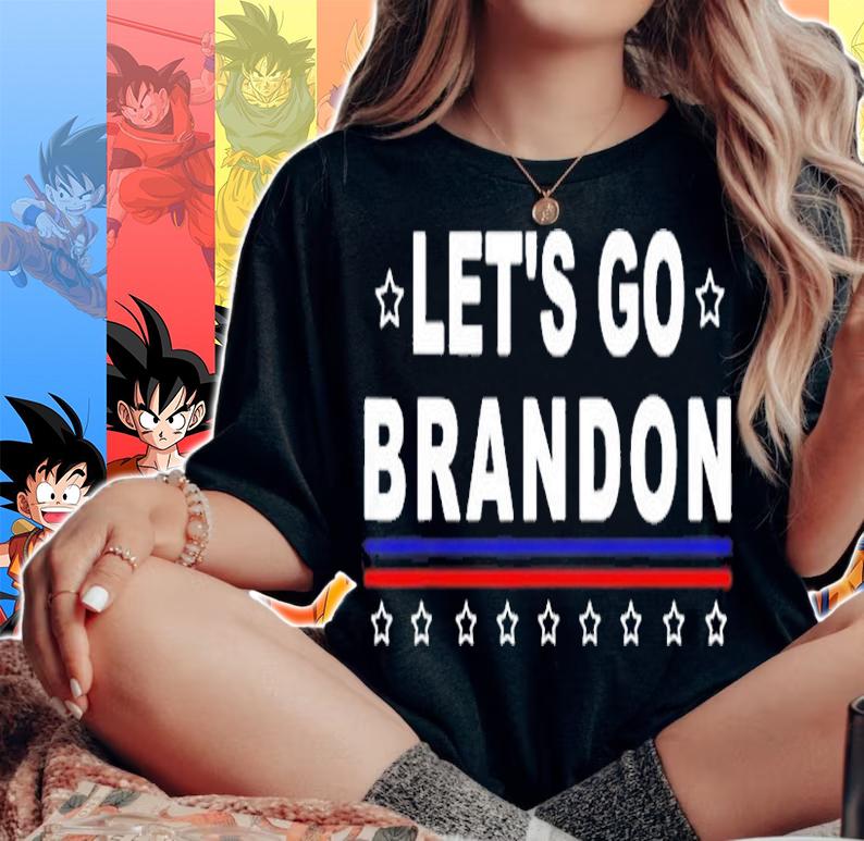 Lets Go Brandon Conservative American Us Flag T-Shirt woman shirt