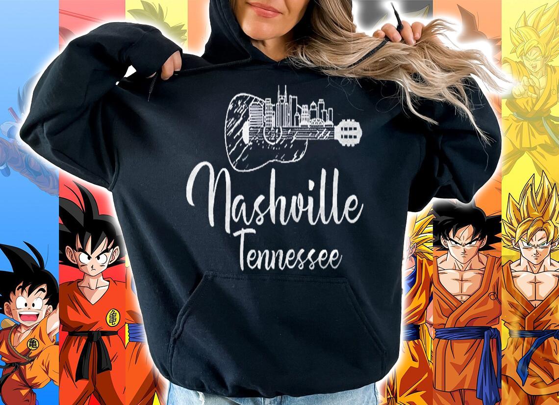 Nashville Tennessee Music City Guitar Zip Shirt hoodie