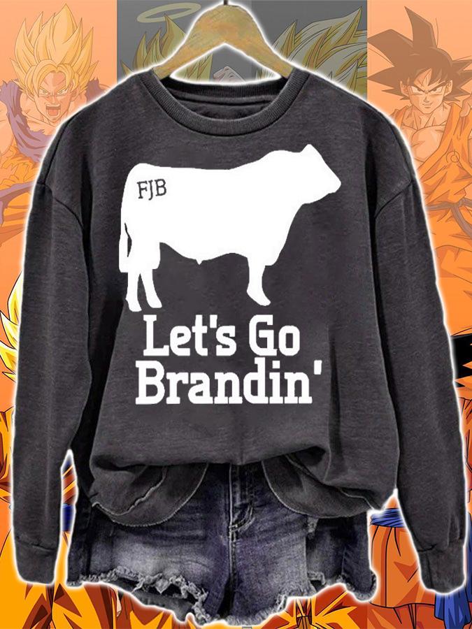 Nice FJB Lets Go Brandin Milk Cow T-Shirt sweatshirt