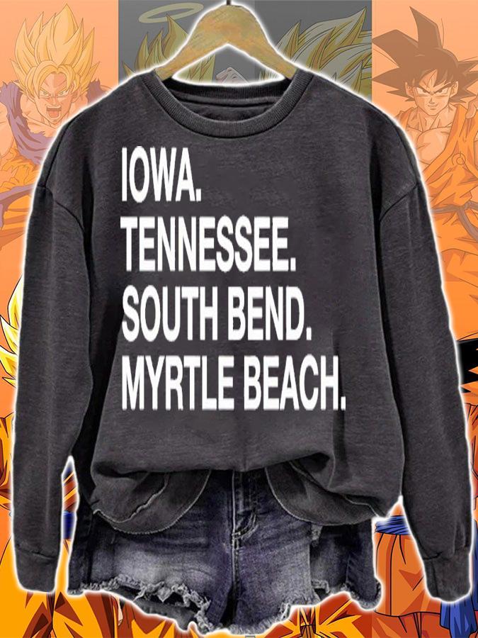 Official Iowa Tennessee South Bend Myrtle Beach Shirt sweatshirt
