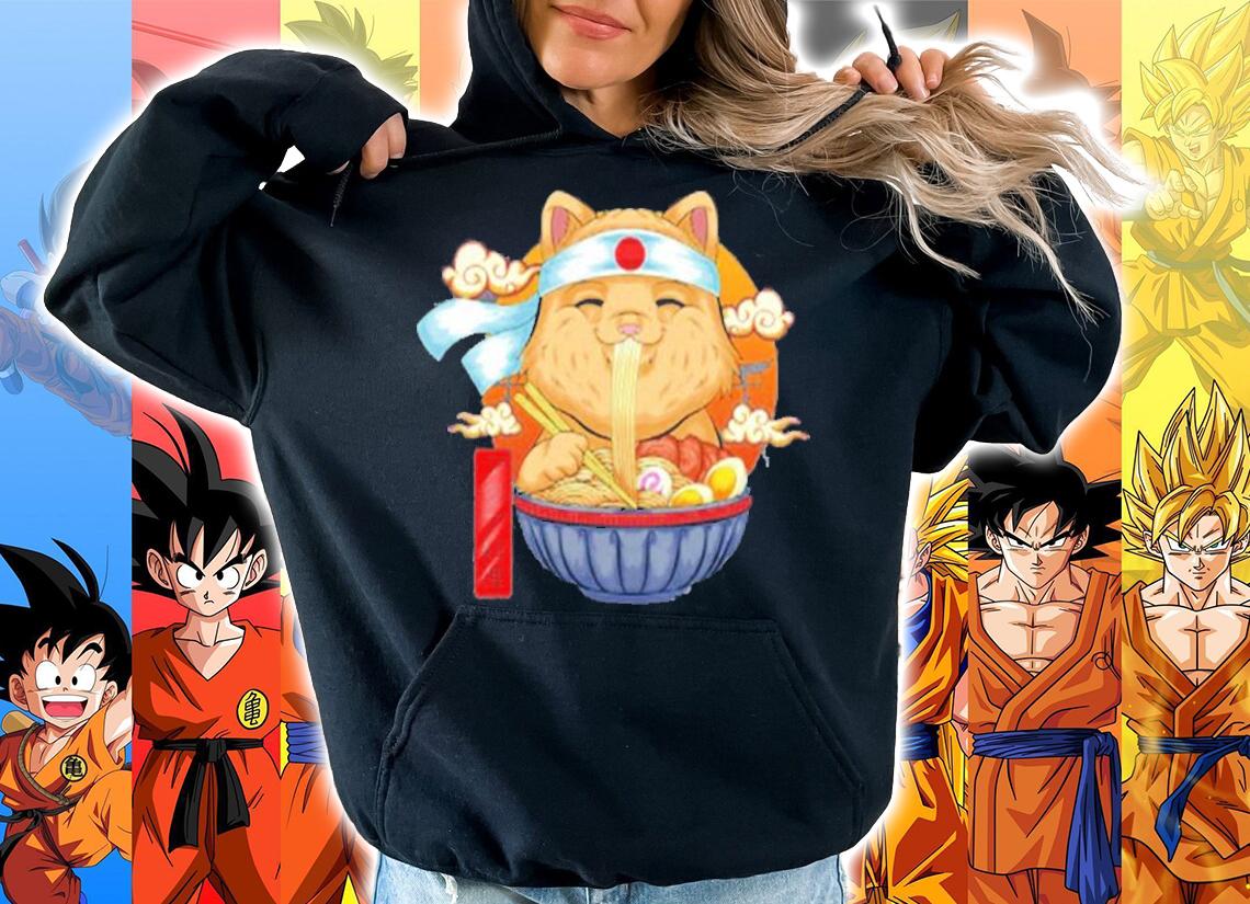 Ramen Shirt Cat Kawaii Cute Japanese Anime Cats Women Girls T-Shirt hoodie