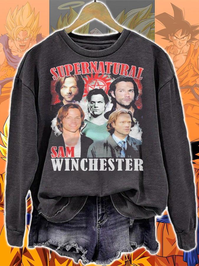 Supernatural TV Series Sam Winchester Vintage t-shirt sweatshirt