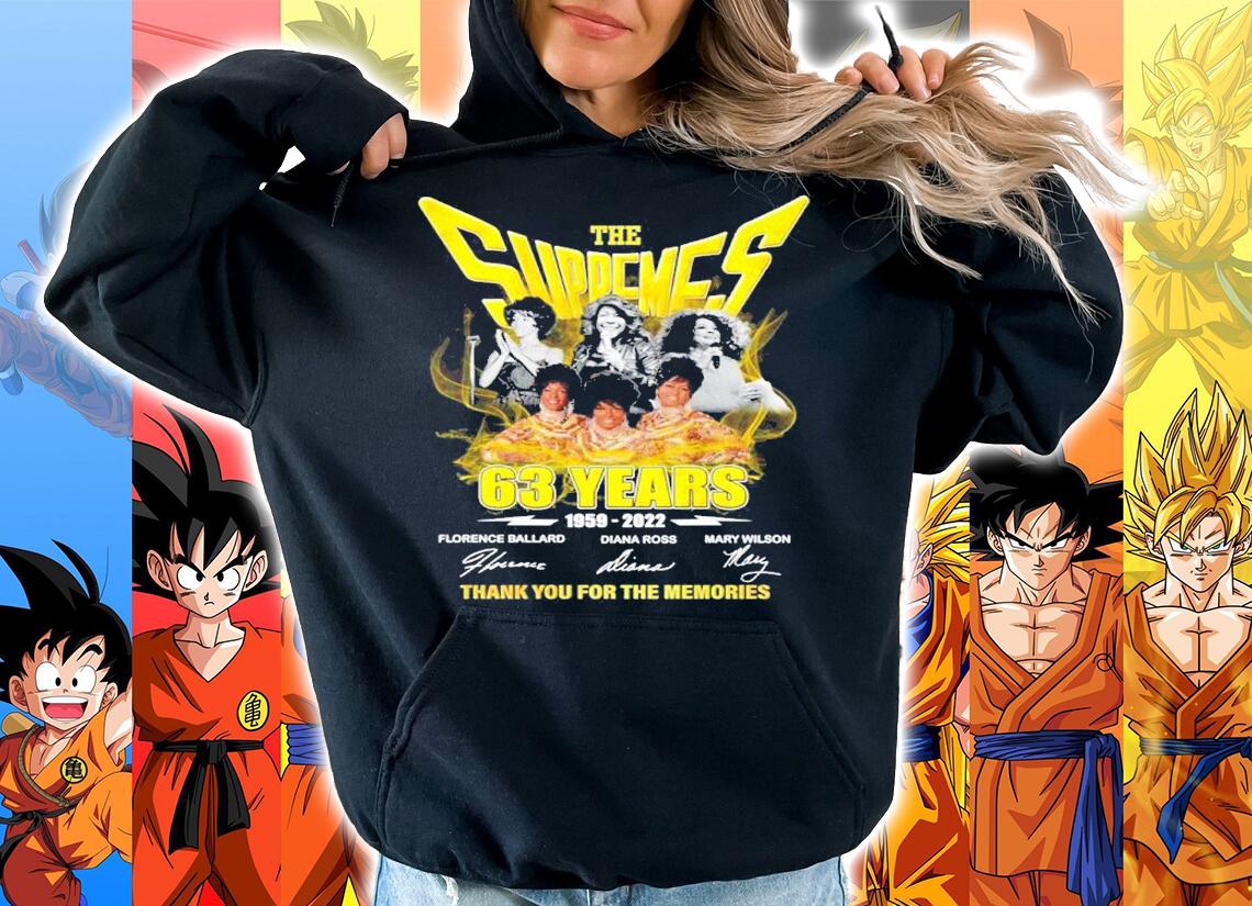 The Supremes 63 Years 1959-2022 Thank You For The Memories Signatures t-shirt hoodie