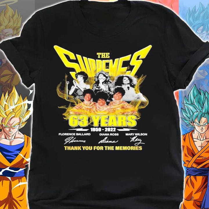 The Supremes 63 Years 1959-2022 Thank You For The Memories Signatures t-shirt shirt