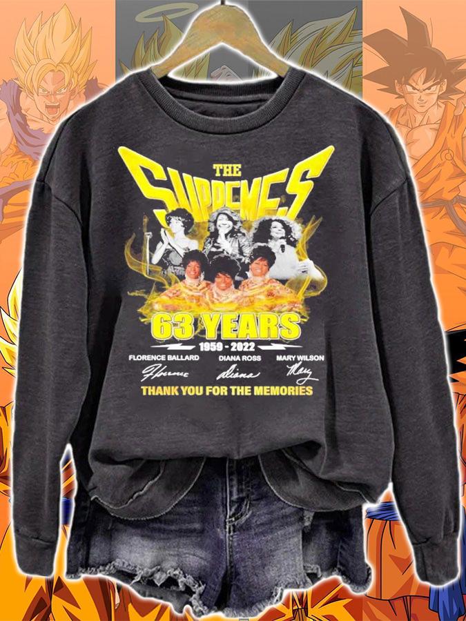 The Supremes 63 Years 1959-2022 Thank You For The Memories Signatures t-shirt sweatshirt