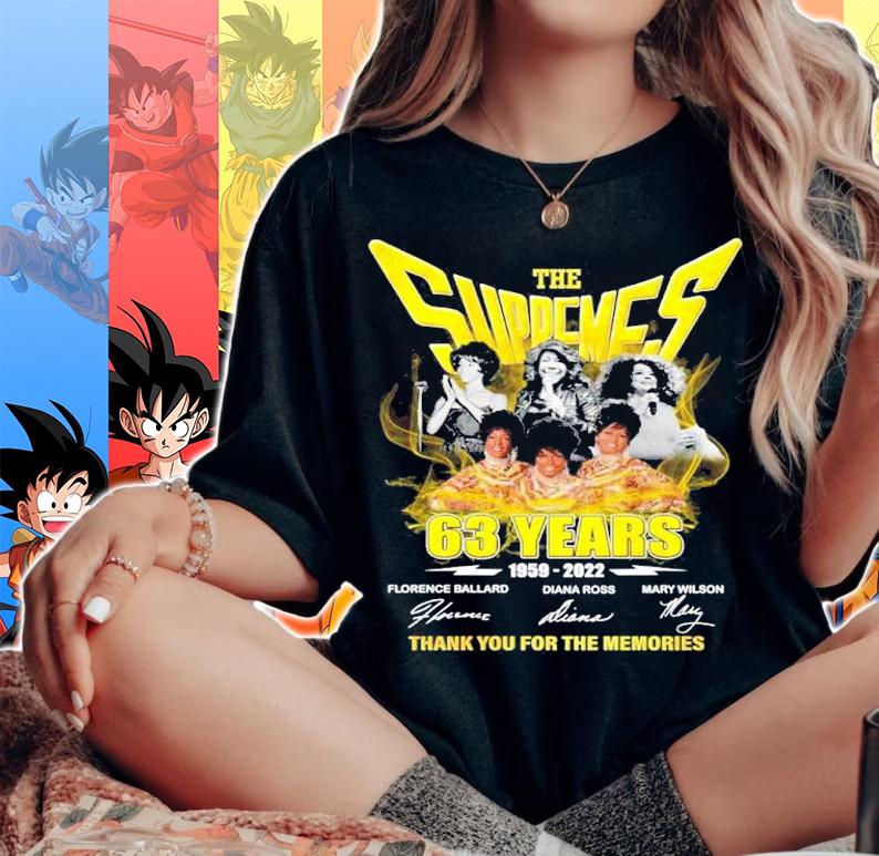 The Supremes 63 Years 1959-2022 Thank You For The Memories Signatures t-shirt woman shirt