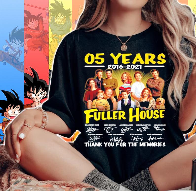 05 years 2016 2021 Fuller House signatures t-shirt woman shirt