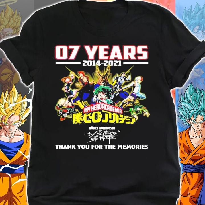 07 years 2014 2021 My Hero Academia signature t-shirt shirt
