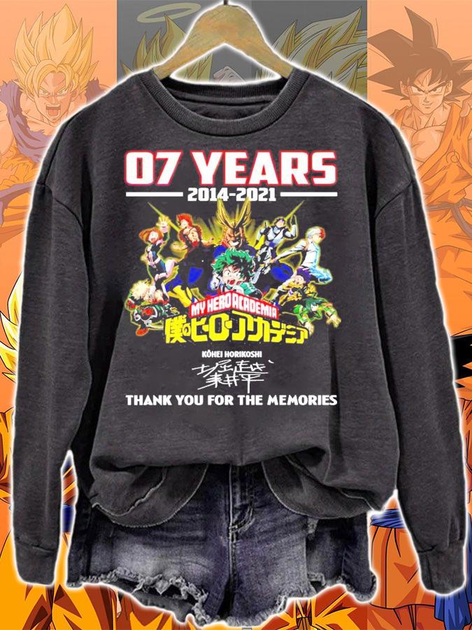 07 years 2014 2021 My Hero Academia signature t-shirt sweatshirt
