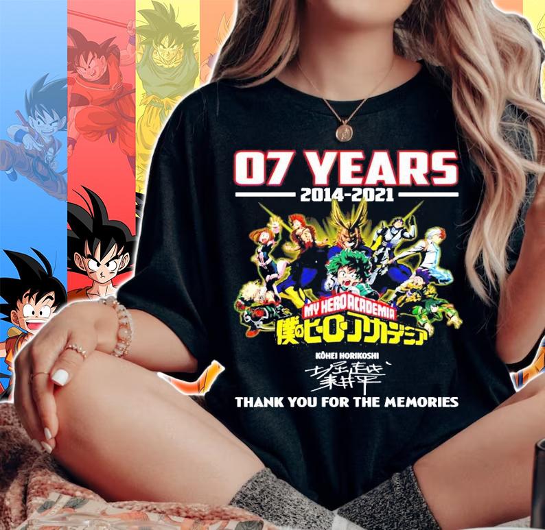 07 years 2014 2021 My Hero Academia signature t-shirt woman shirt