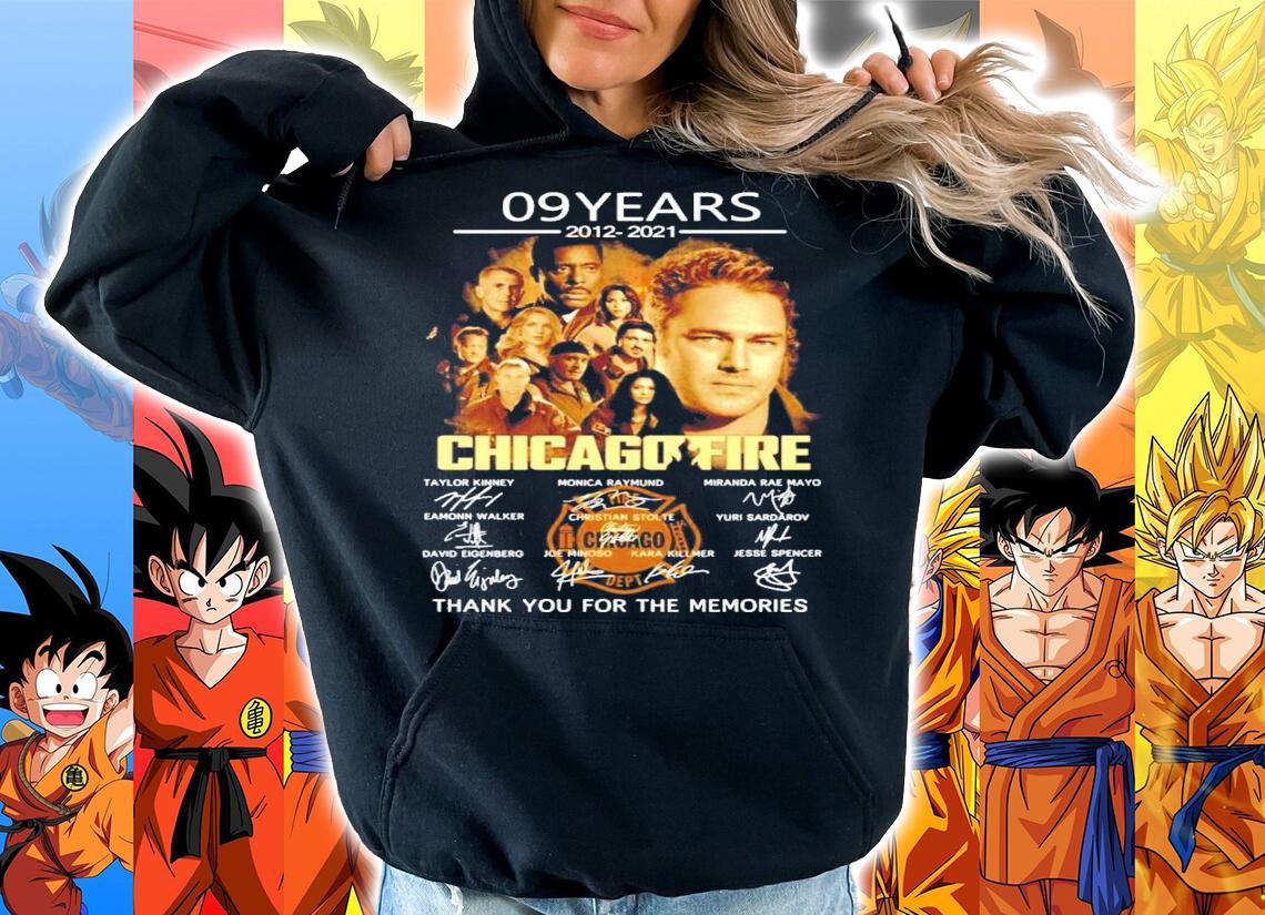 09 years 2012 2021 Chicagofire thank you for the memories t-shirt hoodie