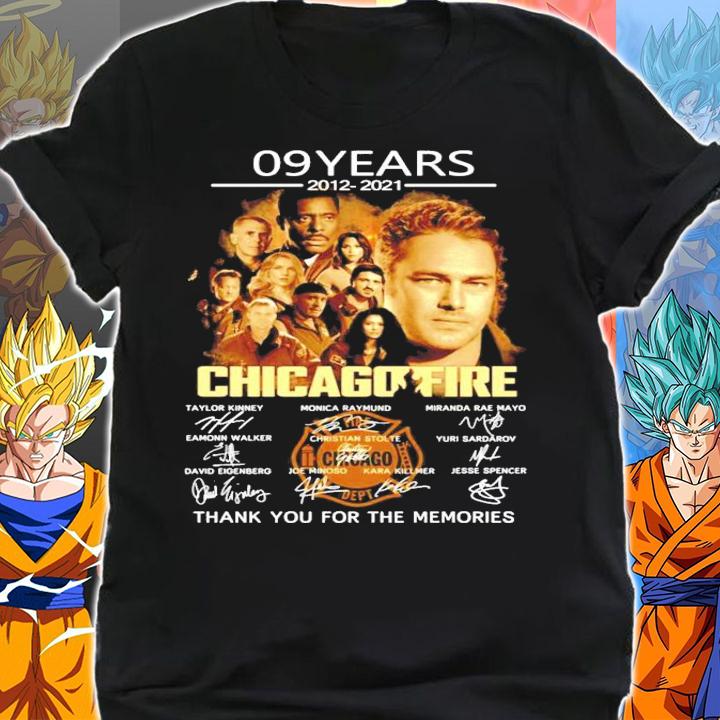 09 years 2012 2021 Chicagofire thank you for the memories t-shirt shirt